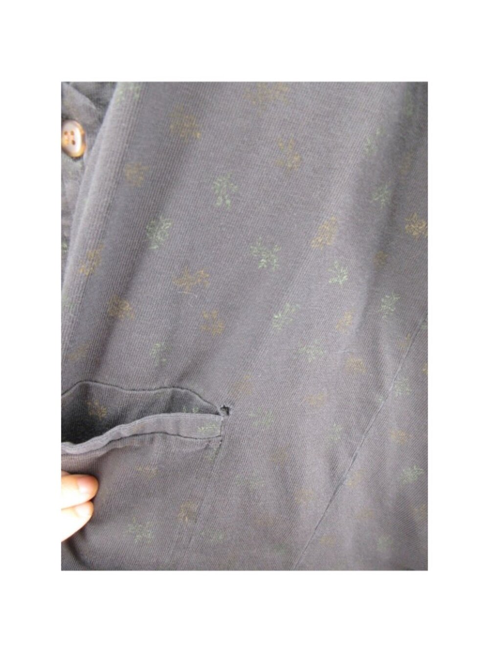 VINTAGE GAP Sweater Large Cardigan Button Up Ditsy Floral Pockets * - Picture 8 of 13